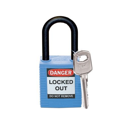 Nylon safety padlock blue 813593 