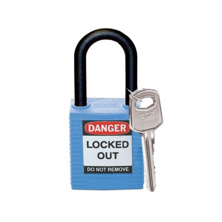 Nylon safety padlock blue 813593