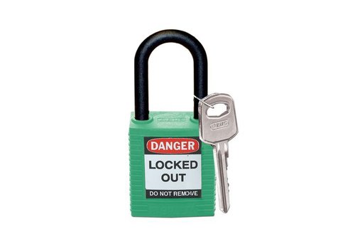 Nylon safety padlock green 813597 