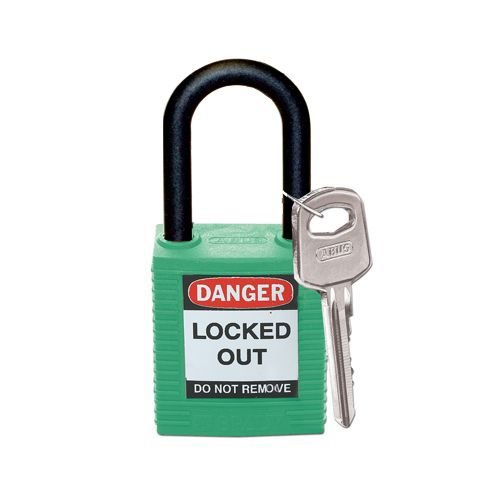 Nylon safety padlock green 813597 