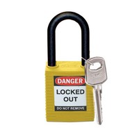 Nylon safety padlock yellow 813596