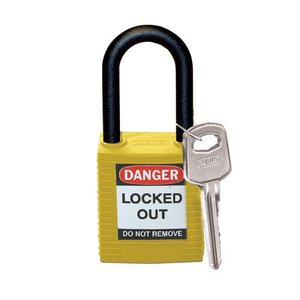 Brady Nylon safety padlock yellow 813596