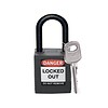 Brady Nylon safety padlock black 813595