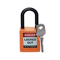 Nylon safety padlock orange 813598