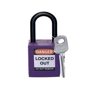 Brady Nylon safety padlock purple 813640
