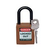 Brady Nylon safety padlock brown 813639