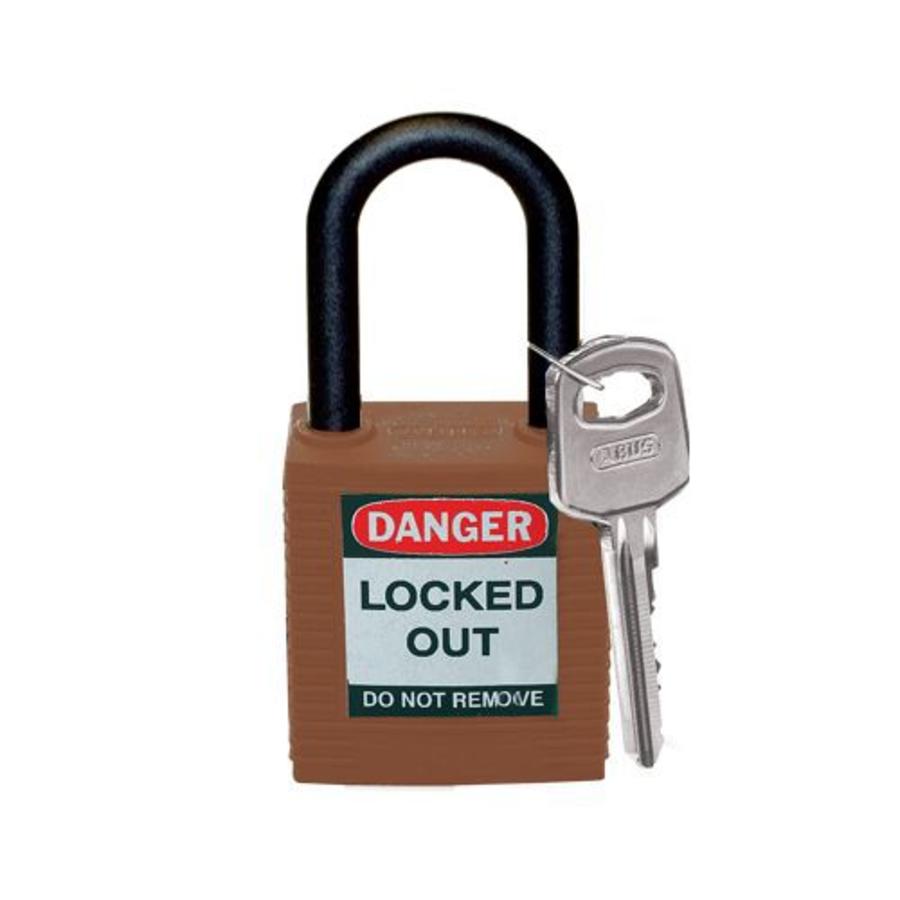 Nylon safety padlock brown 813639