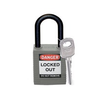 Nylon safety padlock grey 814154