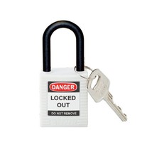 Nylon safety padlock white 813641