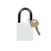 Brady Nylon compact safety padlock white 814122