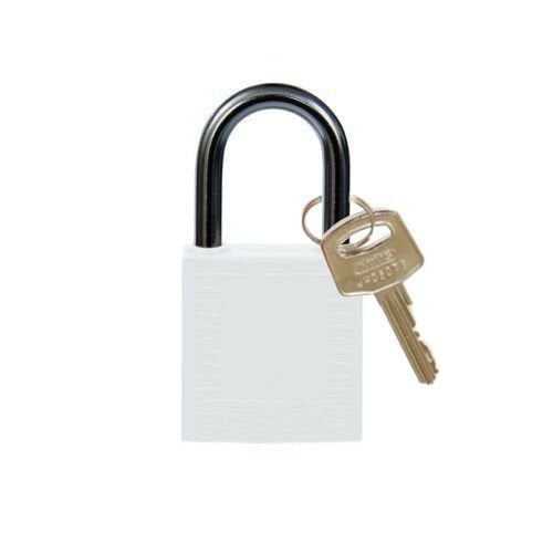 Nylon compact safety padlock white 814122 