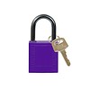 Brady Nylon compact safety padlock purple 814121