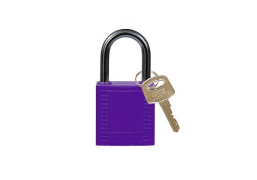 Nylon compact safety padlock purple 814121 
