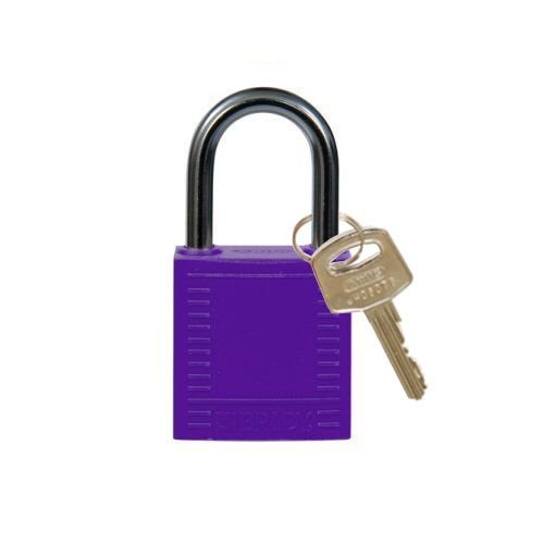 Nylon compact safety padlock purple 814121 