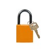 Brady Nylon compact safety padlock orange 814119