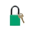 Brady Nylon compact safety padlock green 814118