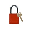 Brady Nylon compact safety padlock red 814116