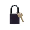 Brady Nylon compact safety padlock black 814115