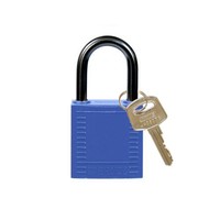 Nylon compact veiligheidshangslot blauw 814114