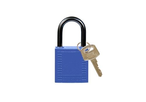 Nylon compact veiligheidshangslot blauw 814114 