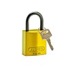 Brady Anodized aluminium safety padlock yellow 834859