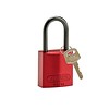 Brady Anodized aluminium safety padlock red 834864