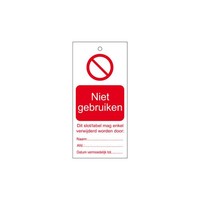 Warning tags Dutch