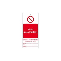 Warning tags German