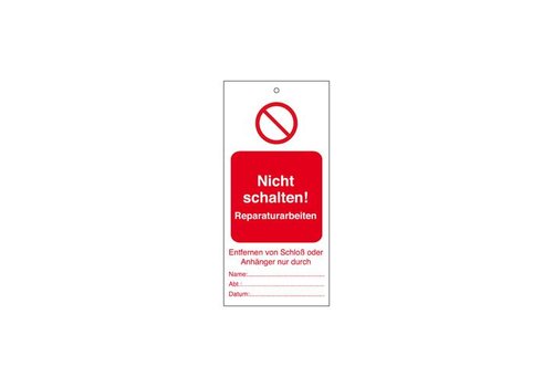 Warning tags German 