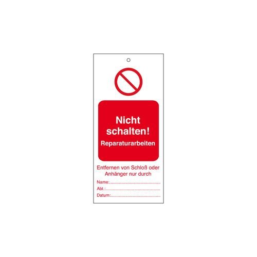Warning tags German 