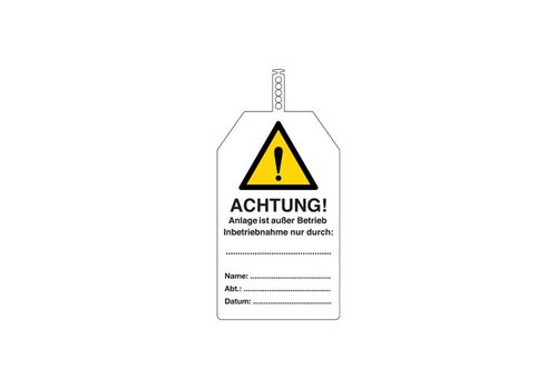 Safety tags German 