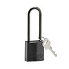 Brady Anodized aluminium safety padlock black 834875