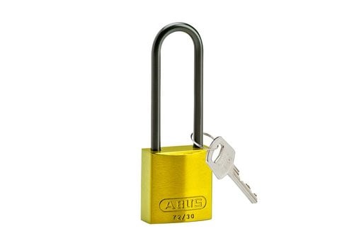 Anodized aluminium safety padlock yellow 834877 