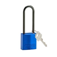 Anodized aluminium safety padlock blue 834874