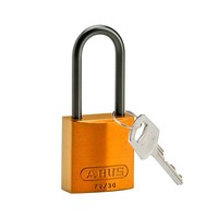 Anodized aluminium safety padlock orange 834873