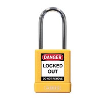 Aluminum safety padlock with yellow  cover 77567