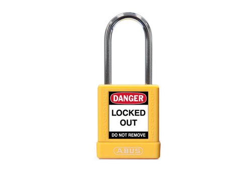 Aluminum safety padlock with yellow  cover 74BS/40 yellow 
