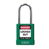 Abus Aluminum safety padlock with green  cover 77570