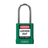 Aluminum safety padlock with green  cover 77570