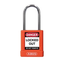 Aluminum safety padlock with orange cover 77572