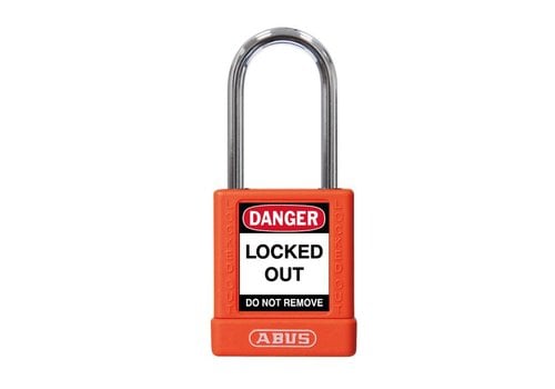 Aluminum safety padlock with orange  cover 74BS/40 orange 