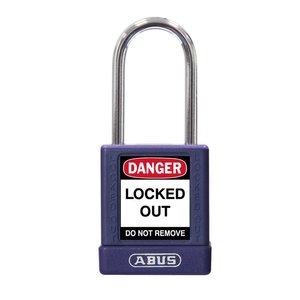 Abus Aluminum safety padlock with purple cover 77573