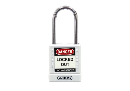 Aluminum safety padlock with white  cover 74BS/40 white 