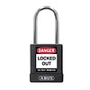 Abus Aluminum safety padlock with black cover 77575