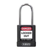 Aluminum safety padlock with black cover 77575