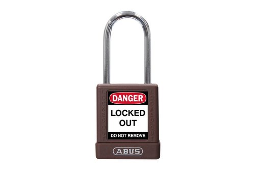 Aluminum safety padlock with brown cover 74BS/40 brown 