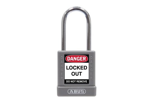 Aluminum safety padlock with grey cover 74BS/40 grey 