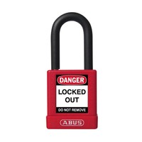 Aluminium safety padlock with red cover 59108