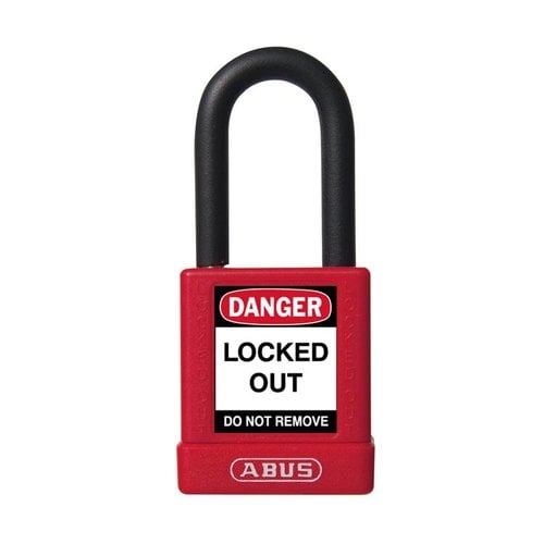 Aluminium safety padlock with red cover 74/40 red 