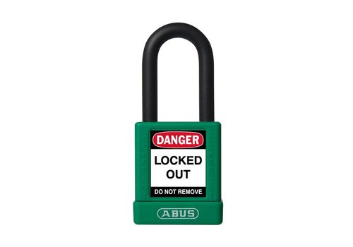 Aluminium safety padlock with green cover 74/40 green 